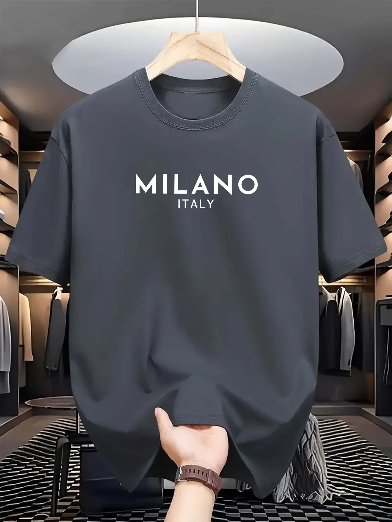 Milan Italian Round-neck Print - Milan Men'S Fashion review and price