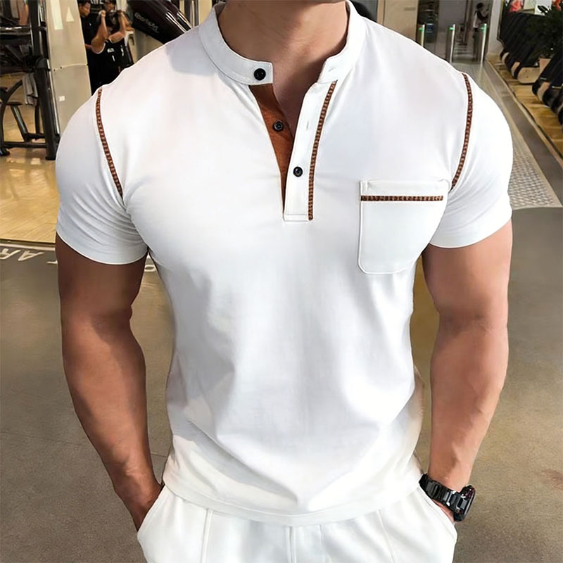New Summer Men's Henry Collar  - Men'S Fashion Polo review and price
